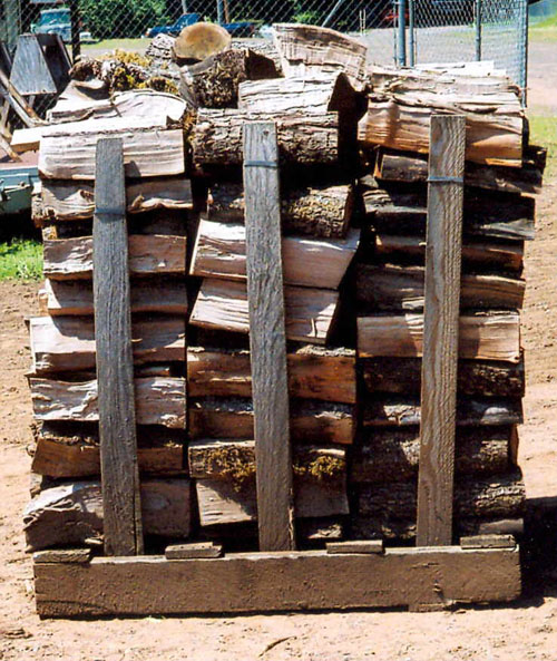 Half-cord of firewood - Camas, Washington. Pallets are for delivery purposes only.