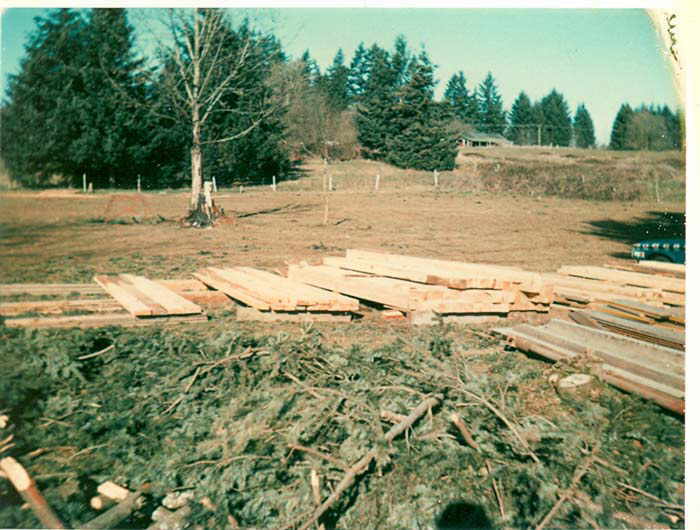 Freshly cut custom lumber from our sawmill