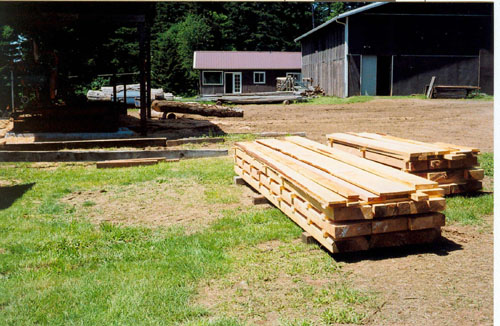 Fresh lumber from our sawmill